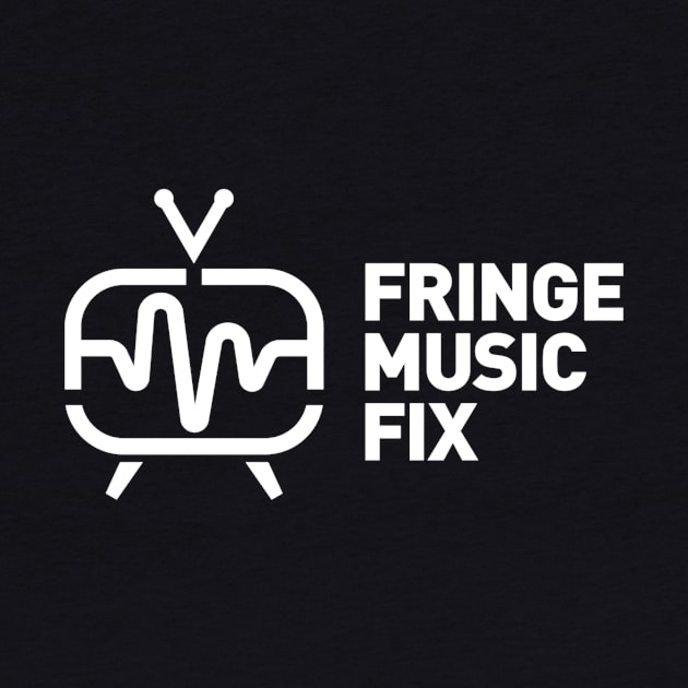 FRINGE MUSIC FIX Retro Logo T-Shirt (White Variant) by Sudburied